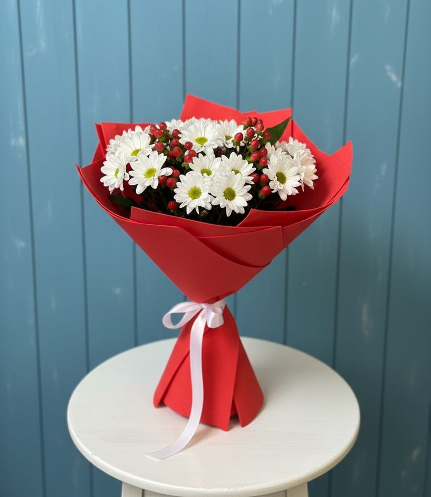 Букет цветов из: Хризантемы в Малое Карасево