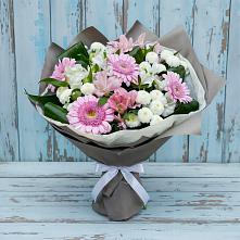 Букет цветов из:  Герберы, Альстромерии и Хризантемы #REPLACE_PRED# Малое Карасево