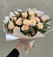 Букет Кремовые розы Латте в Малое Карасево