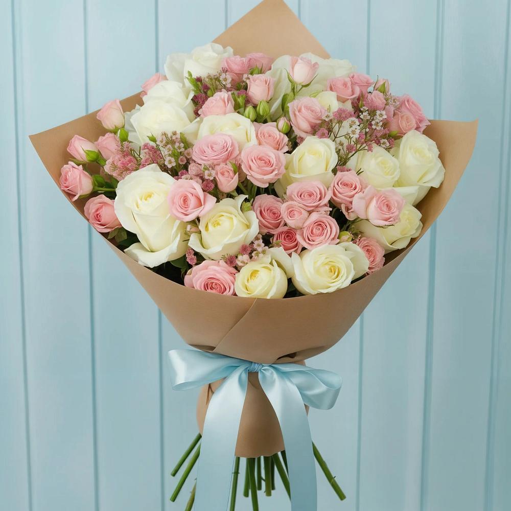 Букет цветов из: Розы в Малое Карасево