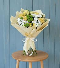 Букет цветов из:  Хризантемы и Розы #REPLACE_PRED# Малое Карасево