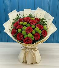 Букет цветов из:  Розы и Хризантемы в Малое Карасево