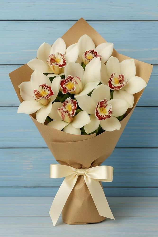 Букет цветов из: Орхидеи и Розы в Малое Карасево