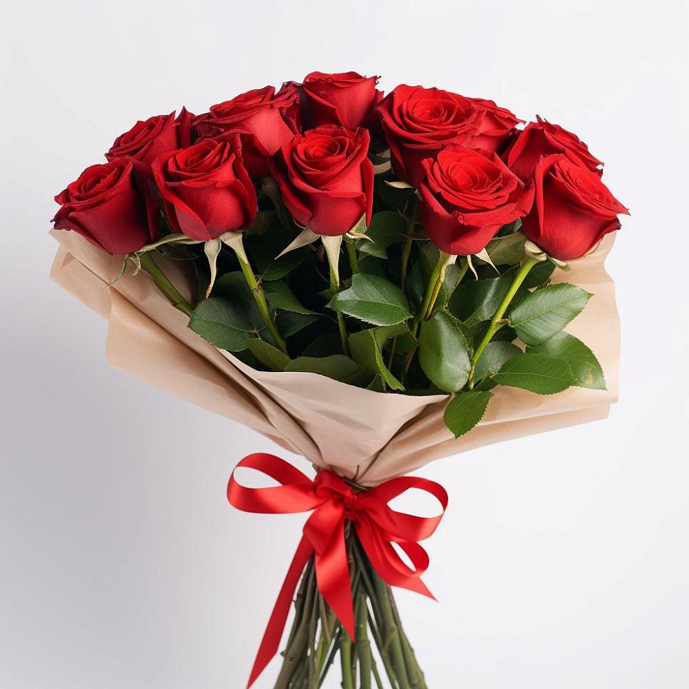 Букет 11 Красных роз Эдлесс Лав в Малое Карасево