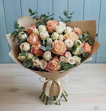 Букет цветов из:  Альстромерии и Розы #REPLACE_PRED# Малое Карасево