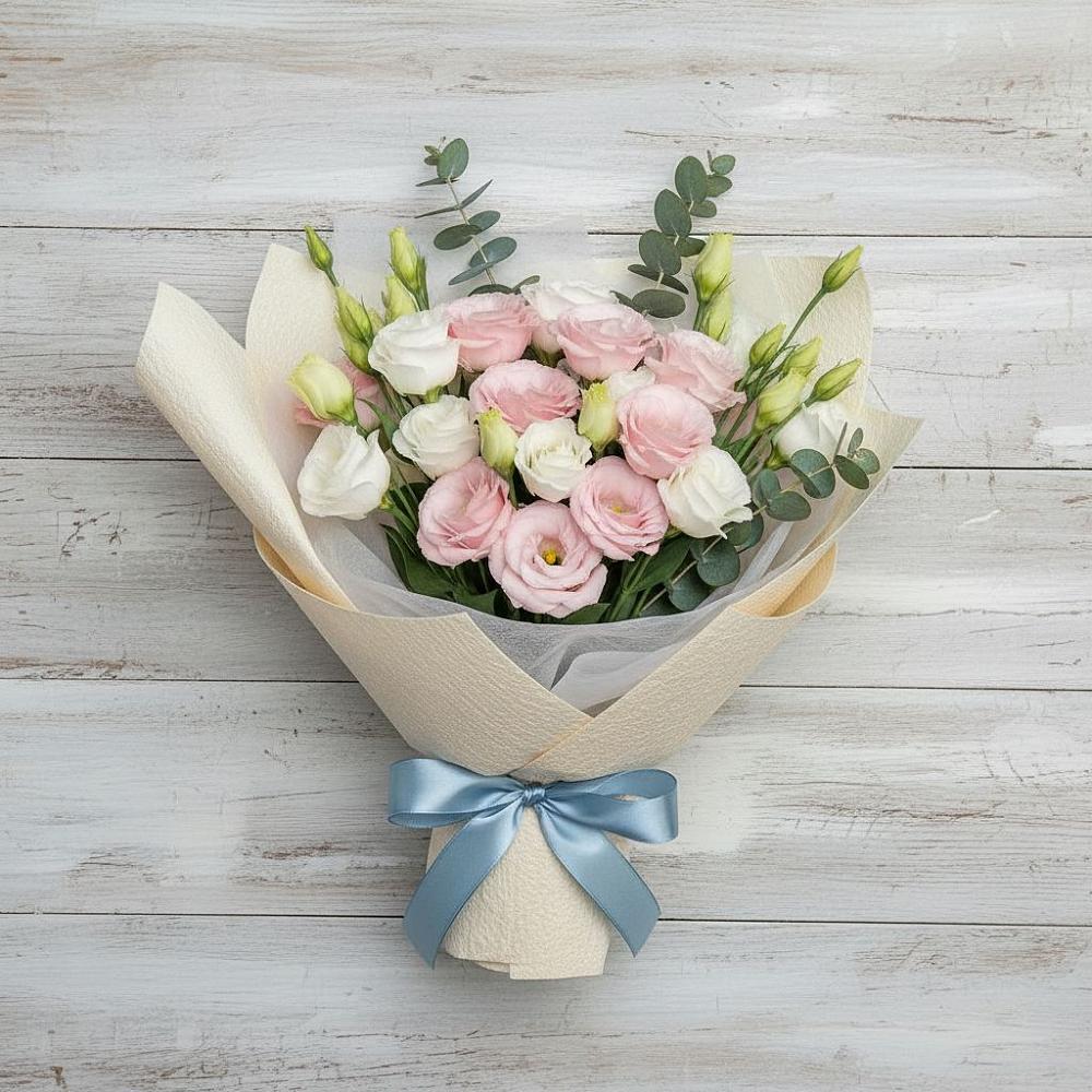 Букет цветов из: Лизиантусы в Малое Карасево